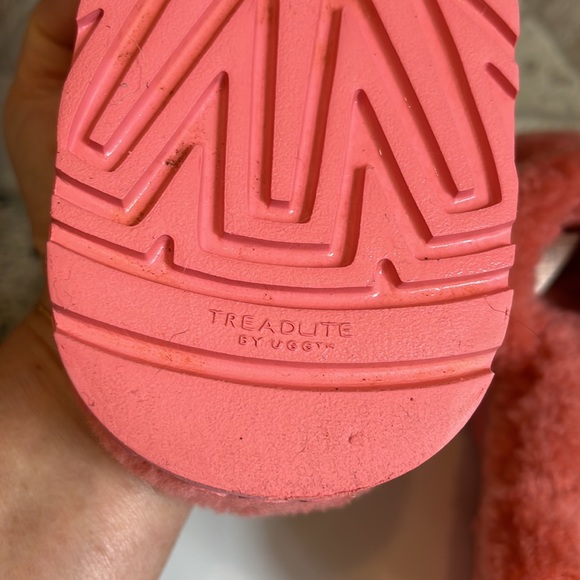 UGG FLUFFITA Slides Pink Blossom Women's Sherling Size 8 Platform - Picture 12 of 14